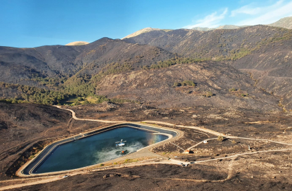 Imagen aérea del incendio