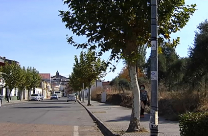 calle de la localidad cacereña de Alcuéscar