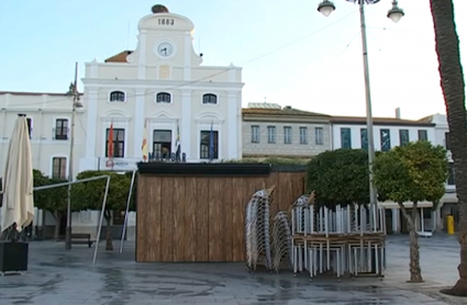 Terraza sin montar en Mérida