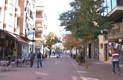 Calle céntrica de la localidad cacereña de Navalmoral de la Mata