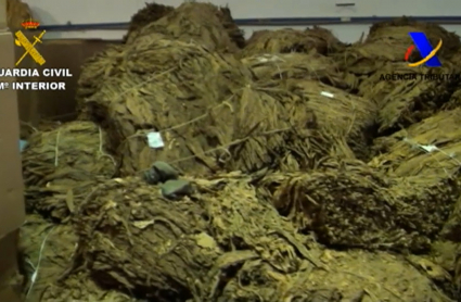 La policía se incauta de 53 toneladas de tabaco ilegal