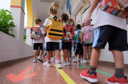 Imagen de niños en las aulas