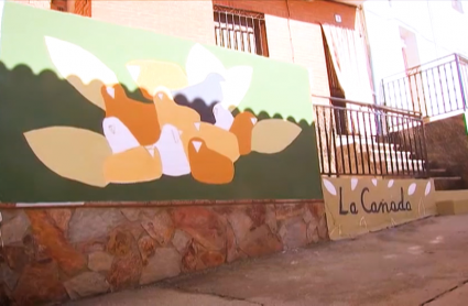 Uno de los murales realizados en la vía pecuaria de Villarta de los Montes