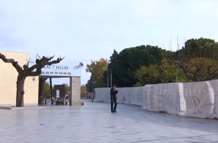 Las inmediaciones del Teatro Romano de Méridas vacías de turistas en pleno puente de diciembre