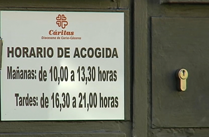 Centro de acogida de Cáritas en Cáceres