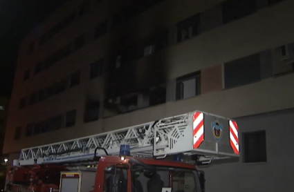 Incendio calle Valentín Falcato de Badajoz