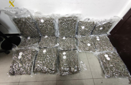 Marihuana en forma de cáñamo interceptada por la Guardia Civil