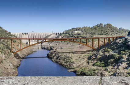 Recreación del puente de Alcántara