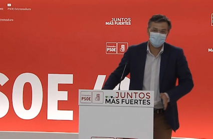 Imagen del portavoz del PSOE en Extremadura Juan Antonio González 