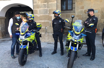 Nuevas motos de la Policía Local de Plasencia.