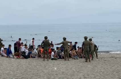 Playa del Tarajal, en Ceuta