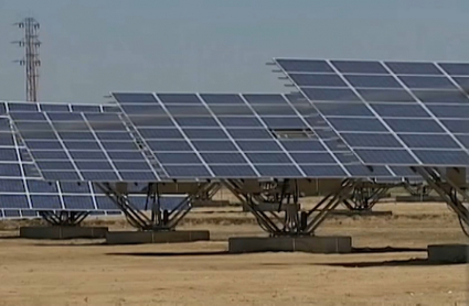 Paneles solares de una planta fotovoltaica