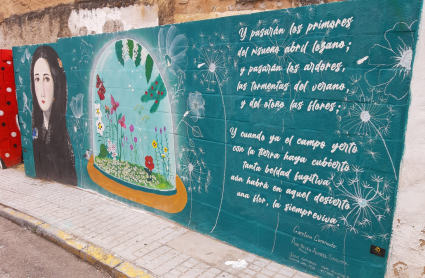 El mural ha perdido parte de la fauna tridimensional que incluía