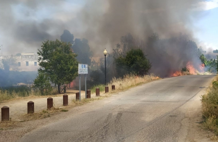 Imagen del incendio del sábado