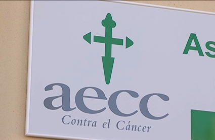 Cartel de la sede de la AECC de Mérida.