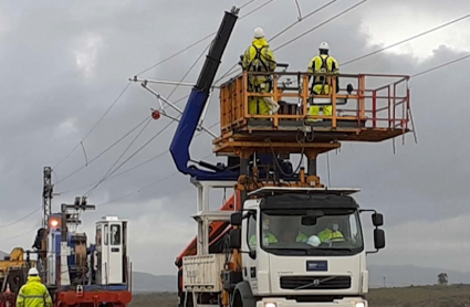 Obras en la nueva línea de alta velocidad entre Cáceres y Plasencia 