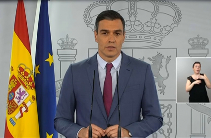 Sánchez en una declaración institucional