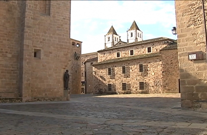 Plaza de Santa María, en Cáceres.