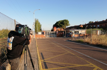 Exterior de la prisión de Badajoz, esta mañana