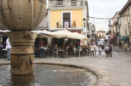 Imagen desde la fuente de la plaza