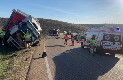 Accidente entre Palomas y Almendralejo