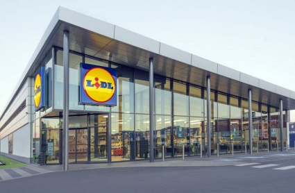 Fachada de un supermercado Lidl