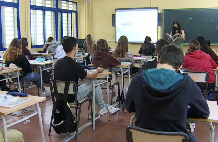 Clase de 2ª de Bachillerato del IES Santa Eulalia de Mérida