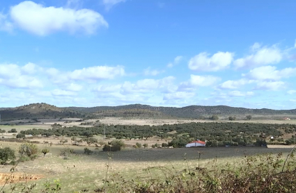 Parte de los terrenos de Alconchel donde se ubicaría una mina de oro