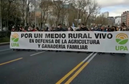 Manifestación agricultores en Madrid