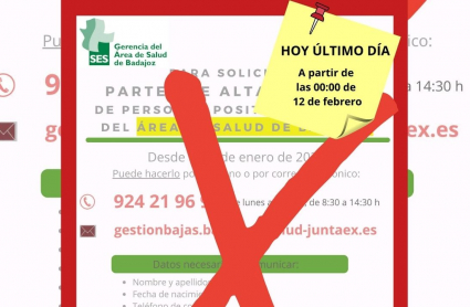 Comunicado del área de salud de Badajoz