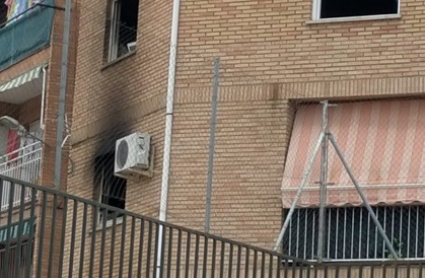 Vivienda incendiada en Jaraíz de la Vera