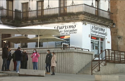 Turistas en Cáceres