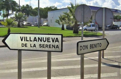 Indicadores de entrada a Don Benito y Villanueva de la Serena