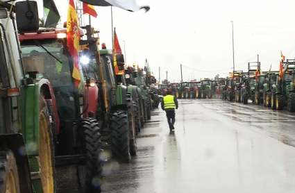 Concentración de tractores en Alagón del Río