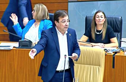 El presidente de la Junta, en su respuesta a José Antonio Monago en la Asamblea de Extremaduar