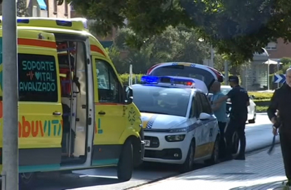 La ambulancia llegando al lugar del accidente