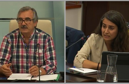 Antonio Cabezas e Irene de Miguel en la Asamblea