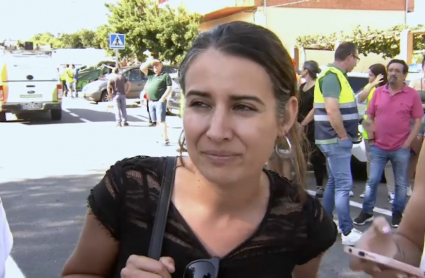 Irene de Miguel en la tractorada