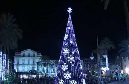 Iluminación navideña en Mérida. 