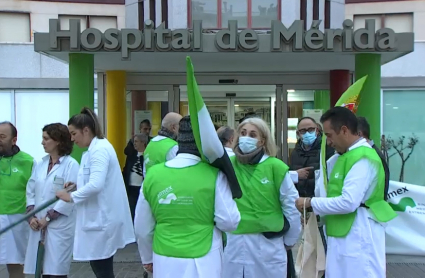 Protesta de médicos en Mérida