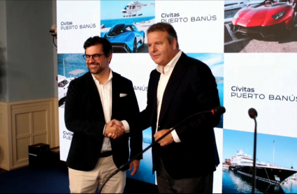 Alejandro Ayala, presidente de Civitas y el director de Puerto Banús 