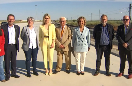 Visita de la ministra de cohesión territorial de Portugal a la terminal ferroviaria 