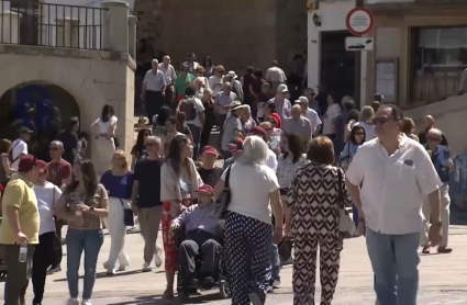 Turistas en Cáceres