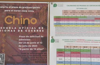Chino en la Escuela de Idiomas de Cáceres