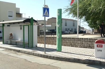 Parada de autobús en Lobón