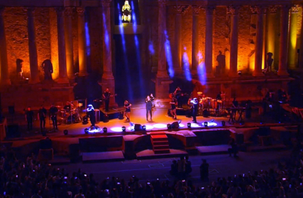 Carlos Rivera en el Teatro Romano de Mérida