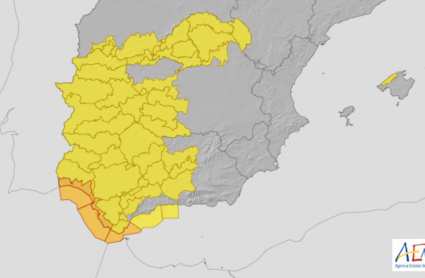 Nivel amarillo en Extremadura