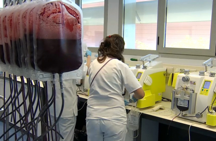 Recogida de muestra en el Banco de Sangre de Extremadura