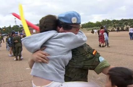 Regresan los primeros militares de la Brigada Extremadura XI